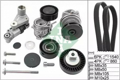 WILMINK GROUP wg1709993 -  Водяной насос + комплект ручейковых ремней